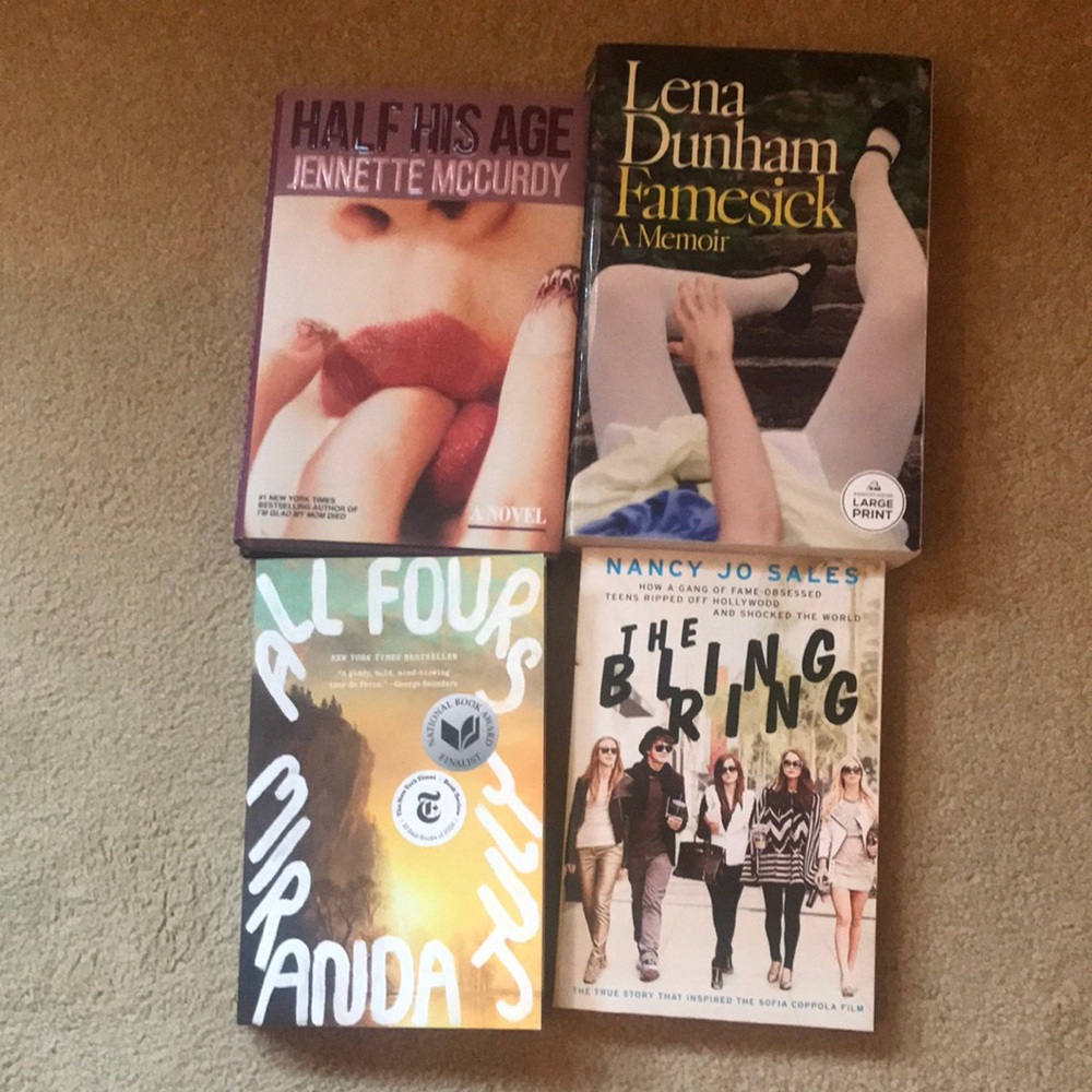 Bundle of EUC Books- The Bling Ring, Famesick, Half His Age, All Fours.